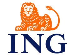 ING Logo (Yellow stylized lion on navy ING in all capitals)