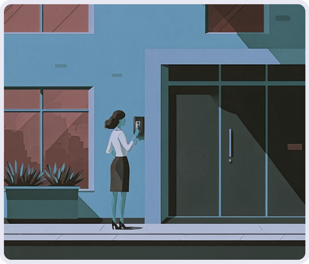 Building entrance with Intercom access
