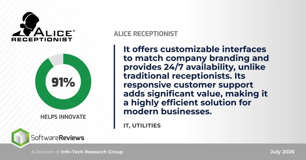 Customer quote on helping customers innovate, 91% rating