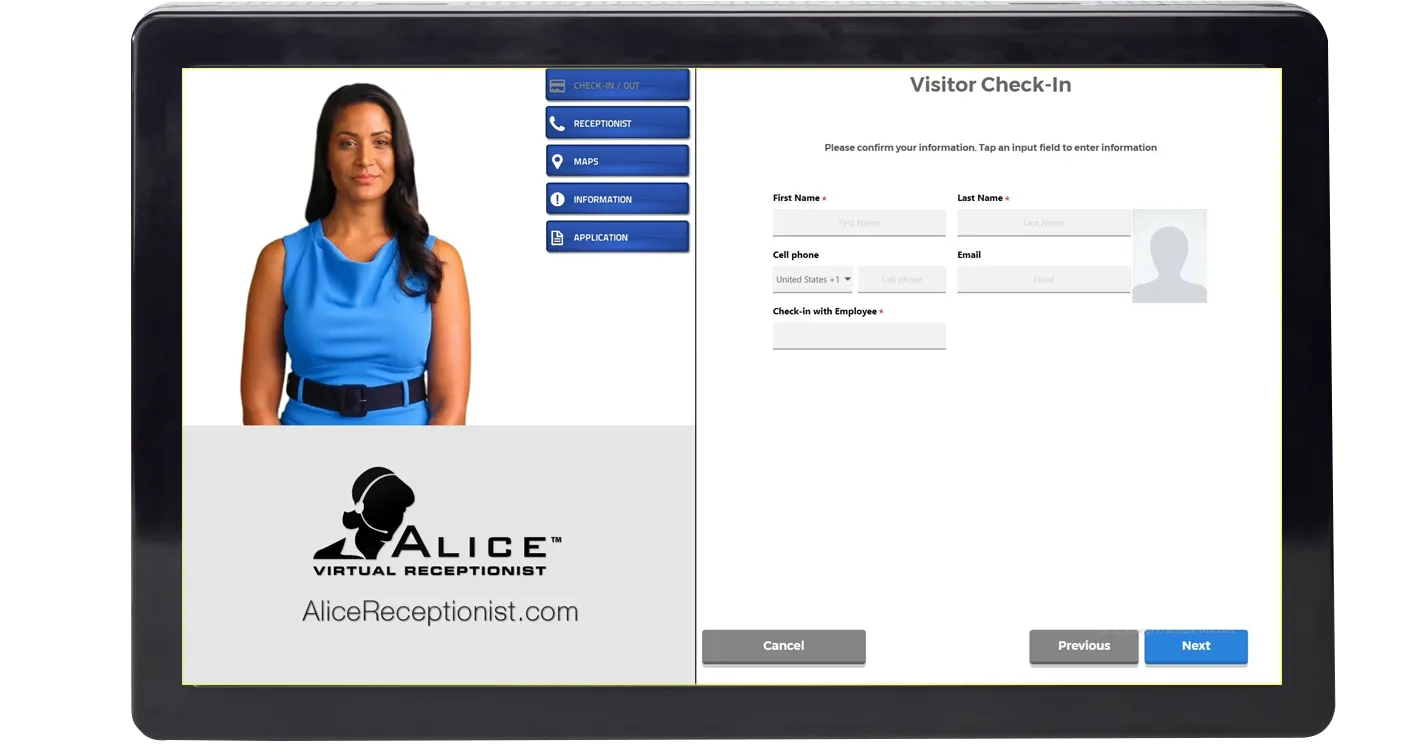 Clark Wall Mounted Visitor Management Kiosk