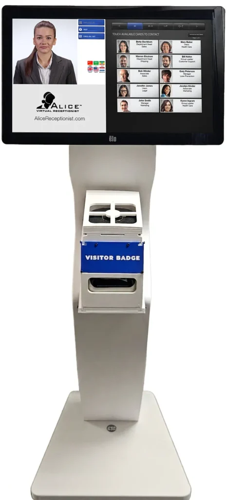 Floor-standing Lyon Visitor Management Kiosk