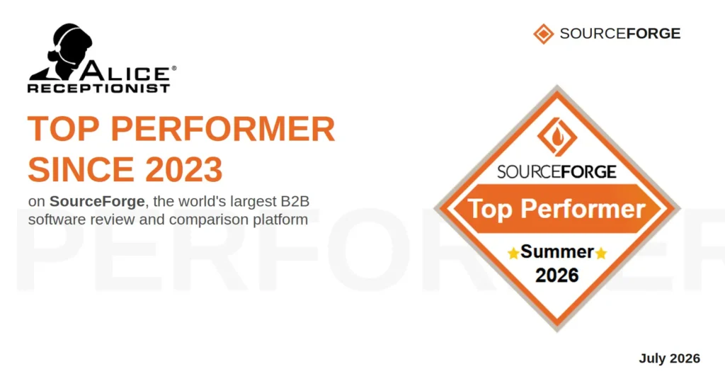 ALICE Receptionist Top Performer Since 2023