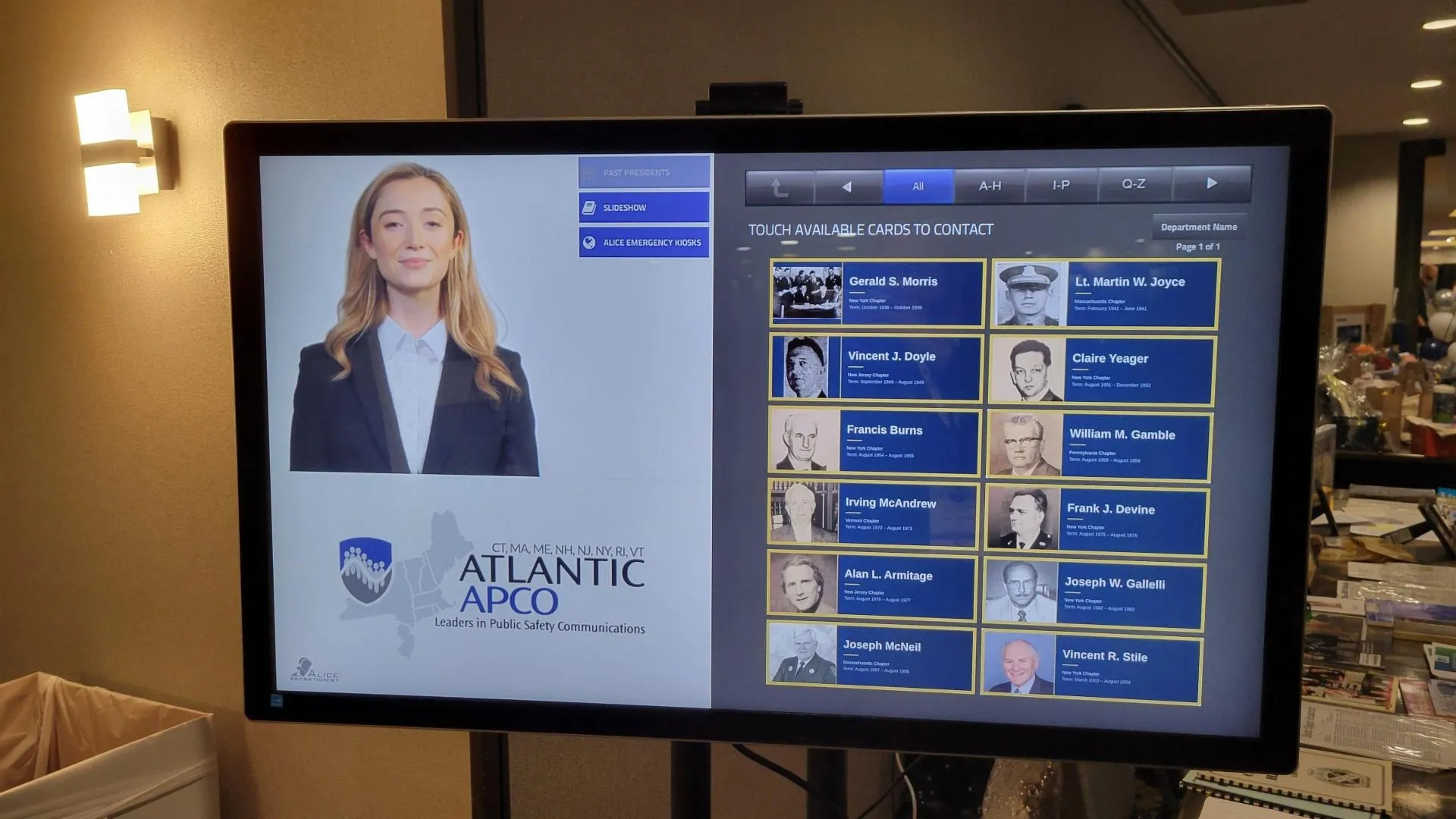 Atlantic APCO Past Presidents Information Kiosk