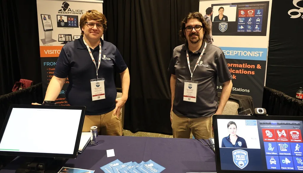 ALICE Receptionist police lobby kiosk booth at APCO Atlantic 2026